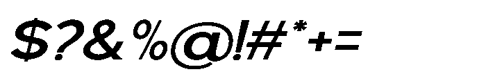 Avtech Medium Expanded Slanted Font OTHER CHARS