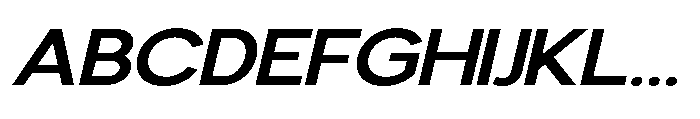 Avtech Medium Expanded Slanted Font UPPERCASE