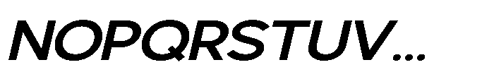 Avtech Medium Expanded Slanted Font UPPERCASE