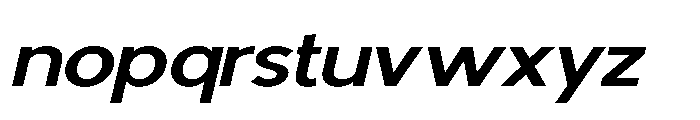 Avtech Medium Expanded Slanted Font LOWERCASE