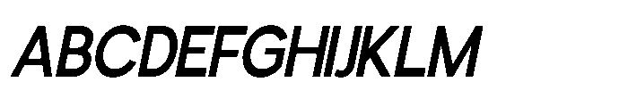 Avtech Medium Semi Condensed Slanted Font UPPERCASE