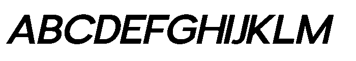 Avtech Medium Semi Expanded Slanted Font UPPERCASE