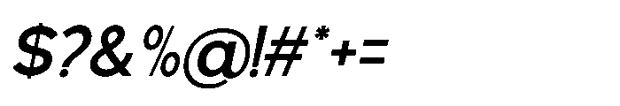 Avtech Medium Slanted Font OTHER CHARS