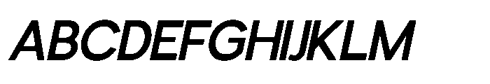 Avtech Medium Slanted Font UPPERCASE