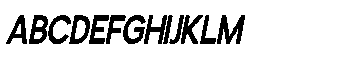 Avtech Semi Bold Condensed Slanted Font UPPERCASE