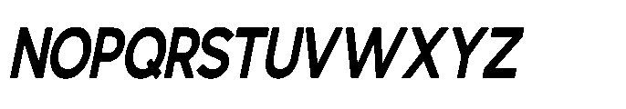 Avtech Semi Bold Condensed Slanted Font UPPERCASE