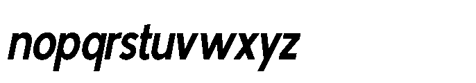 Avtech Semi Bold Condensed Slanted Font LOWERCASE
