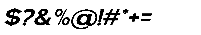 Avtech Semi Bold Expanded Slanted Font OTHER CHARS