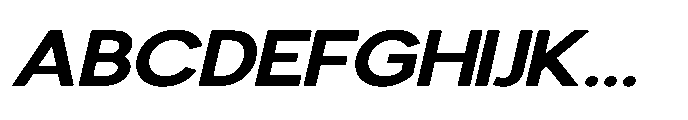 Avtech Semi Bold Expanded Slanted Font UPPERCASE