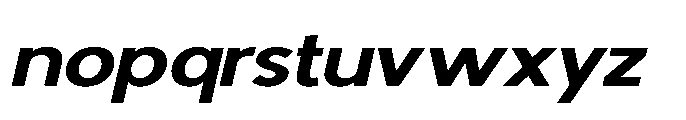 Avtech Semi Bold Expanded Slanted Font LOWERCASE