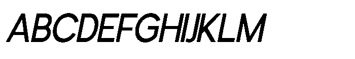 Avtech Semi Condensed Slanted Font UPPERCASE
