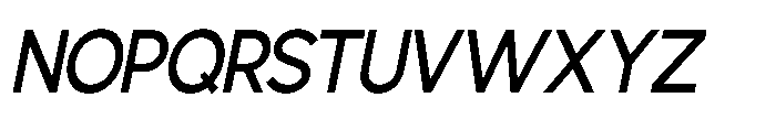 Avtech Semi Condensed Slanted Font UPPERCASE