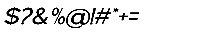 Avtech Semi Expanded Slanted Font OTHER CHARS