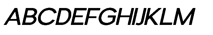 Avtech Semi Expanded Slanted Font UPPERCASE