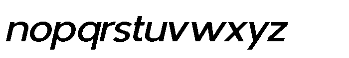Avtech Semi Expanded Slanted Font LOWERCASE