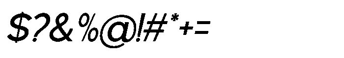 Avtech Slanted Font OTHER CHARS