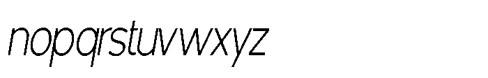 Avtech Thin Condensed Slanted Font LOWERCASE