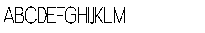 Avtech Thin Condensed Font UPPERCASE