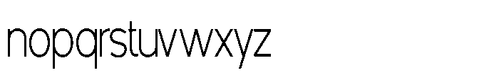 Avtech Thin Condensed Font LOWERCASE
