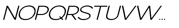Avtech Thin Expanded Slanted Font UPPERCASE