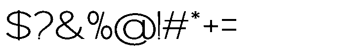 Avtech Thin Expanded Font OTHER CHARS