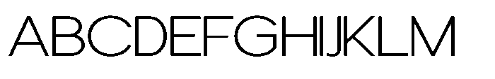 Avtech Thin Expanded Font UPPERCASE