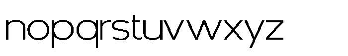 Avtech Thin Expanded Font LOWERCASE