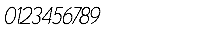 Avtech Thin Semi Condensed Slanted Font OTHER CHARS