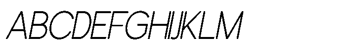 Avtech Thin Semi Condensed Slanted Font UPPERCASE