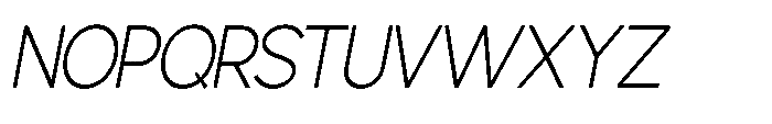 Avtech Thin Semi Condensed Slanted Font UPPERCASE