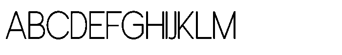 Avtech Thin Semi Condensed Font UPPERCASE