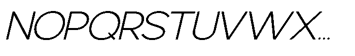 Avtech Thin Semi Expanded Slanted Font UPPERCASE
