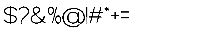 Avtech Thin Semi Expanded Font OTHER CHARS