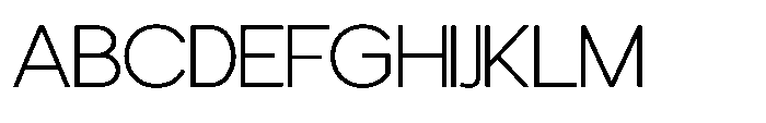 Avtech Thin Semi Expanded Font UPPERCASE