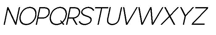 Avtech Thin Slanted Font UPPERCASE