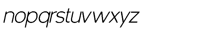 Avtech Thin Slanted Font LOWERCASE