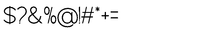 Avtech Thin Font OTHER CHARS