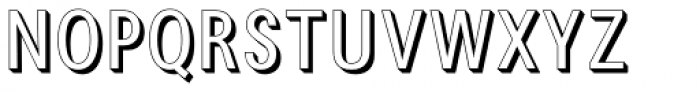 Avus Pro Condensed Shadow Font UPPERCASE