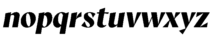 AvecCurve BlackItalic Instance Font LOWERCASE