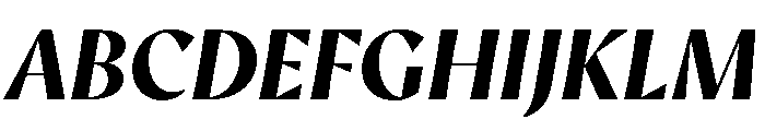 AvecCurve BoldItalic Instance Font UPPERCASE