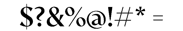 AvecCurve Book Instance Font OTHER CHARS
