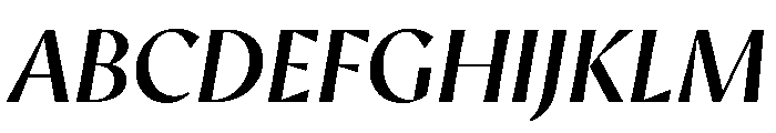 AvecCurve BookItalic Instance Font UPPERCASE