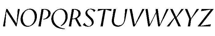 AvecCurve LightItalic Instance Font UPPERCASE