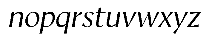 AvecCurve LightItalic Instance Font LOWERCASE