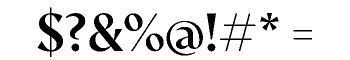 AvecCurve Medium Instance Font OTHER CHARS