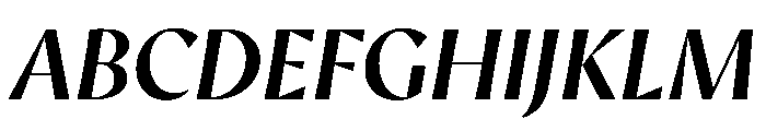 AvecCurve MediumItalic Instance Font UPPERCASE
