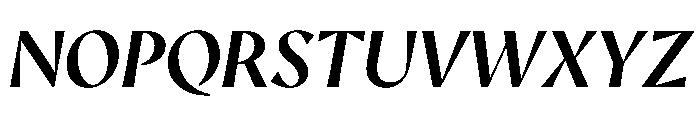 AvecCurve MediumItalic Instance Font UPPERCASE