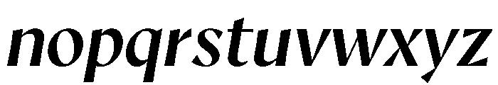 AvecCurve MediumItalic Instance Font LOWERCASE