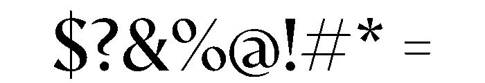 AvecCurve Regular Instance Font OTHER CHARS