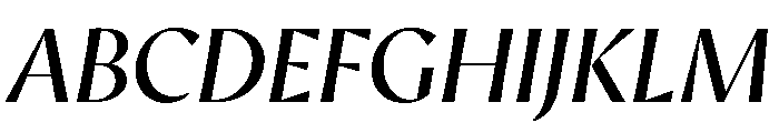 AvecCurve RegularItalic Instance Font UPPERCASE